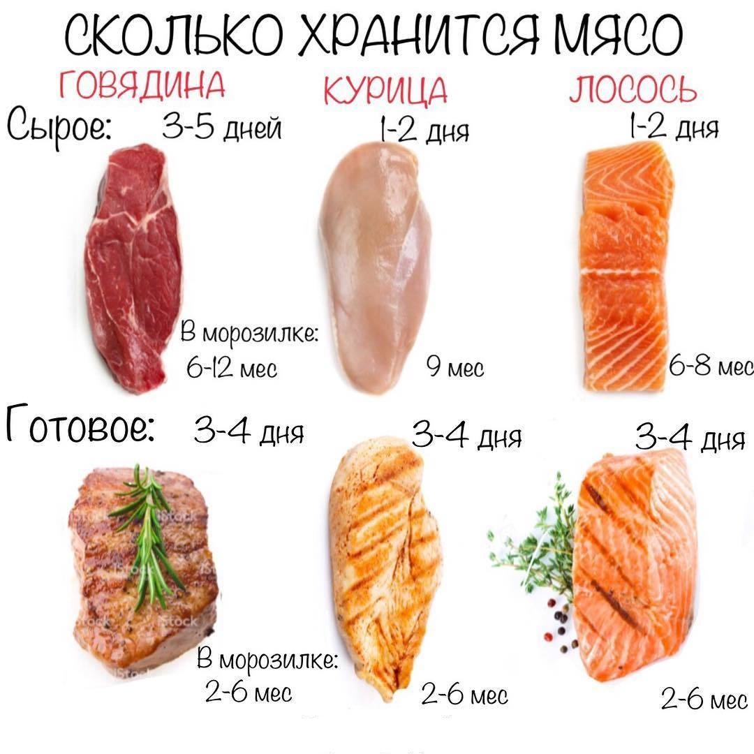 сроки хранения мяса и рыбы