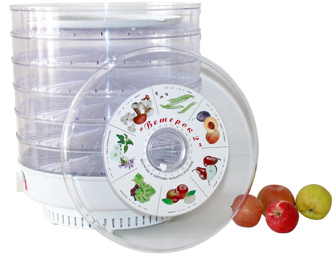 электрическая сушилка (дегидратор) для фруктов, овощей, грибов и зелени - Ветерок 2